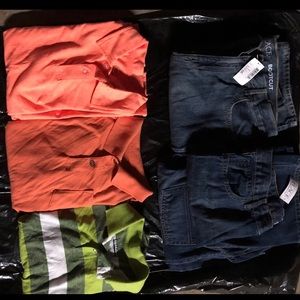 (3) NWT boys husky (sz14) jeans (3) NWOT shirts